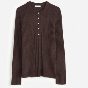 Madewell Alpaca-Blend Henley Sweater M